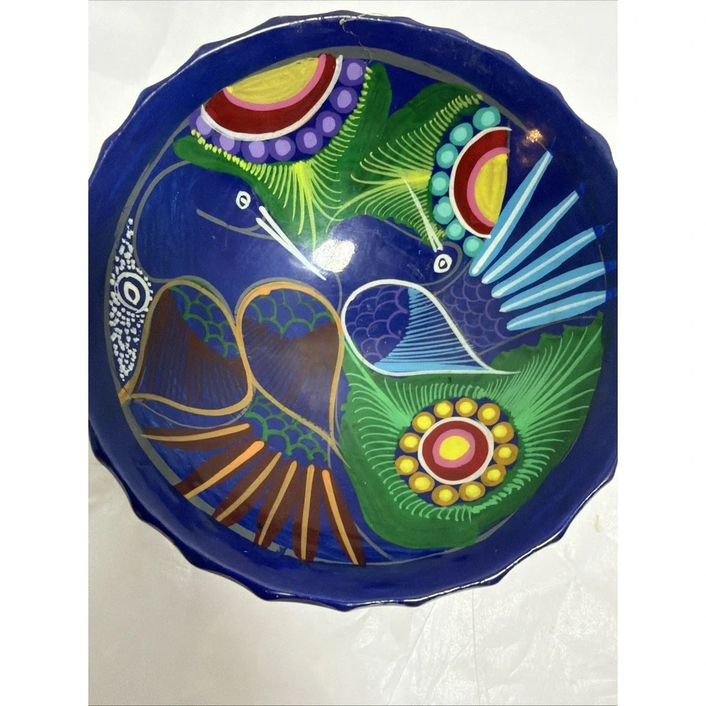 VNTG Mexican Talavera 3 Footed 5.5